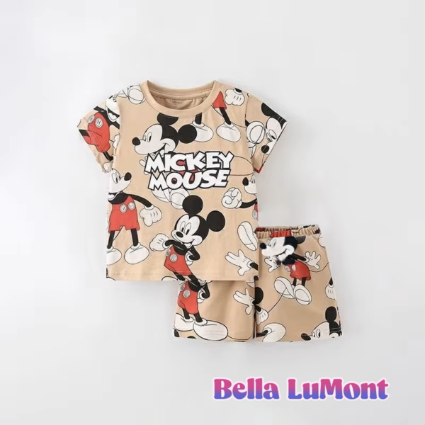 Conjunto de 2 Piezas Mickey Mouse - Marrón