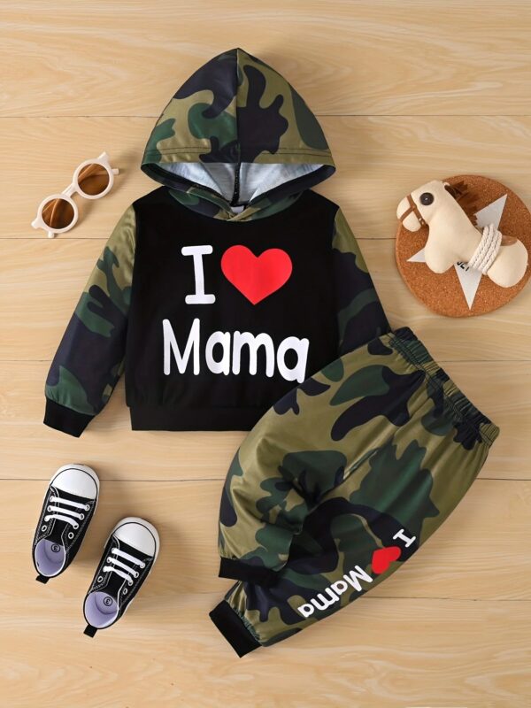 Conjunto unisex camuflado "I LOVE MAMÁ"