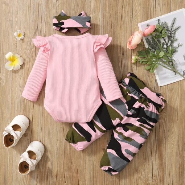 Conjunto Camuflado de 3 piezas Rosa - Imagen 2