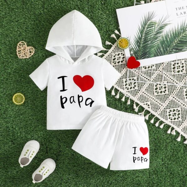 Conjunto unisex blanco "I LOVE PAPÁ"