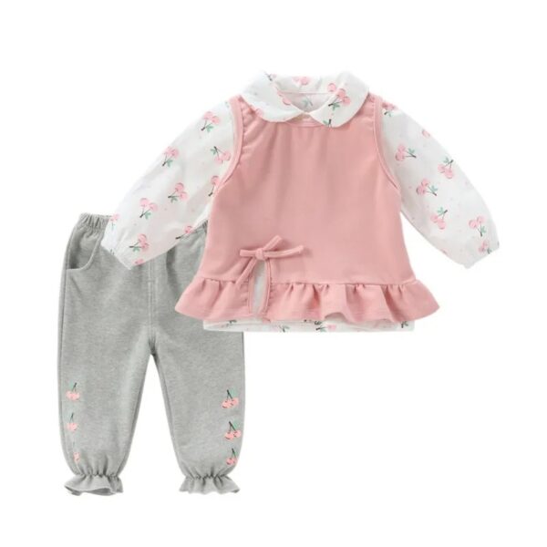 Conjunto de 3 piezas para niña con chaleco. - Imagen 2