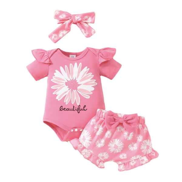 Conjunto Floral Fucsia - 3 Piezas - Imagen 2