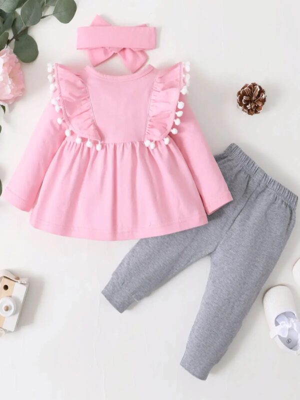 Conjunto de 3 piezas Rosa/Gris - Imagen 2